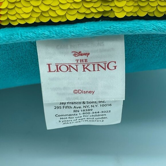 Disney The Lion King Pillow Yellow Orange Sequins Simba Nala - Picture 5 of 6